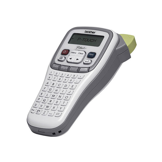 BROTHER PTH105 Accent Labeller Handheld, White/Grey 3.5-12MM Tristar Online