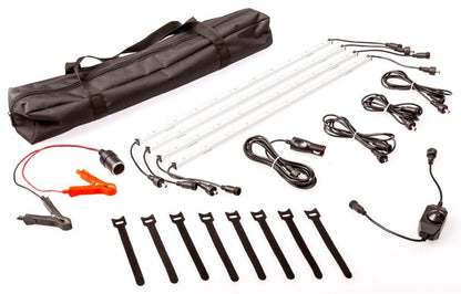 12V Rigid Light Bar LED Strip Camping Waterproof Connector Combo Kit Aluminium Tristar Online