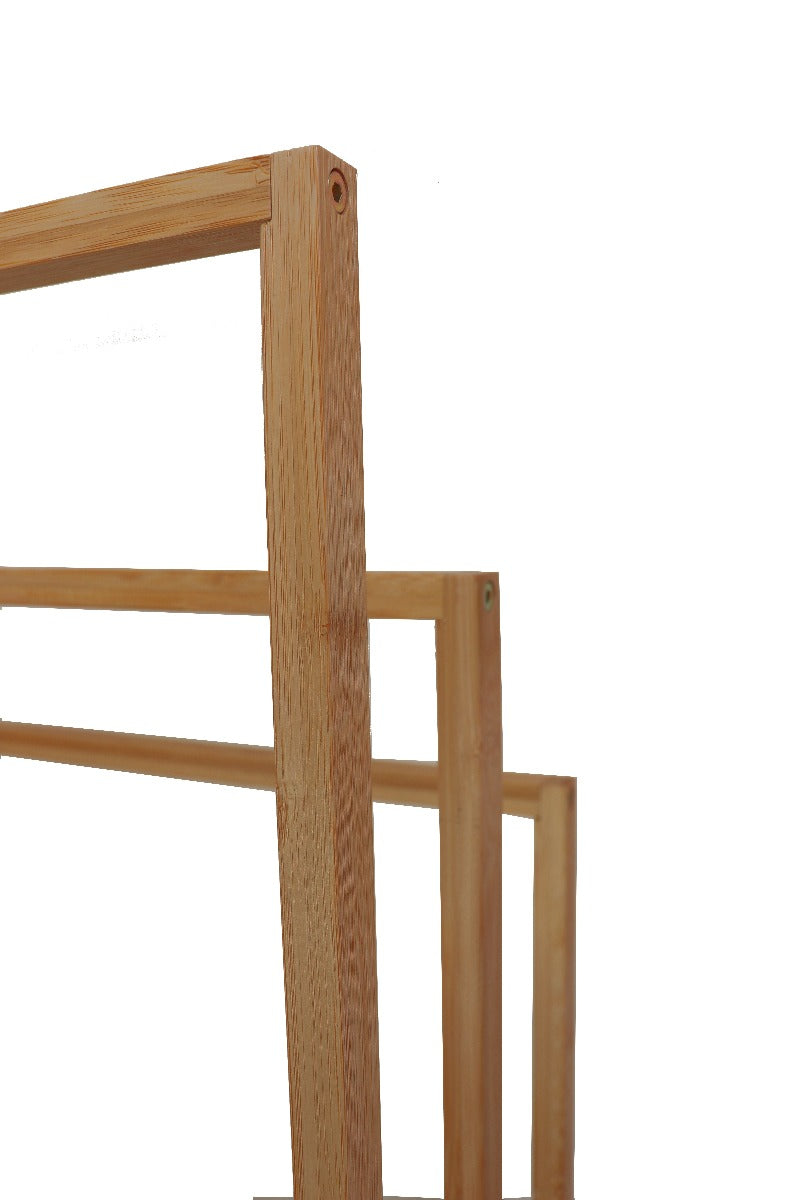 CARLA HOME Bamboo Towel Bar Holder Rack 3-Tier Freestanding for Bathroom and Bedroom Tristar Online