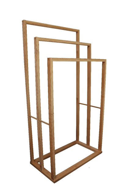 CARLA HOME Bamboo Towel Bar Holder Rack 3-Tier Freestanding for Bathroom and Bedroom Tristar Online