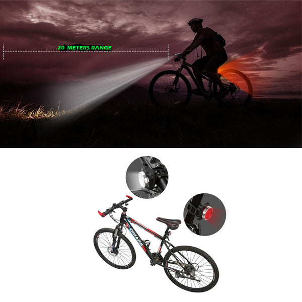 Waterproof Bicycle Bike Lights Front Rear Tail Light Lamp USB Rechargeable IPX4 Tristar Online