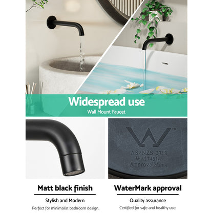 Cefito Bathroom Spout Wall Mounted Faucet Basin Sink Laundry Bathtub Black Tristar Online