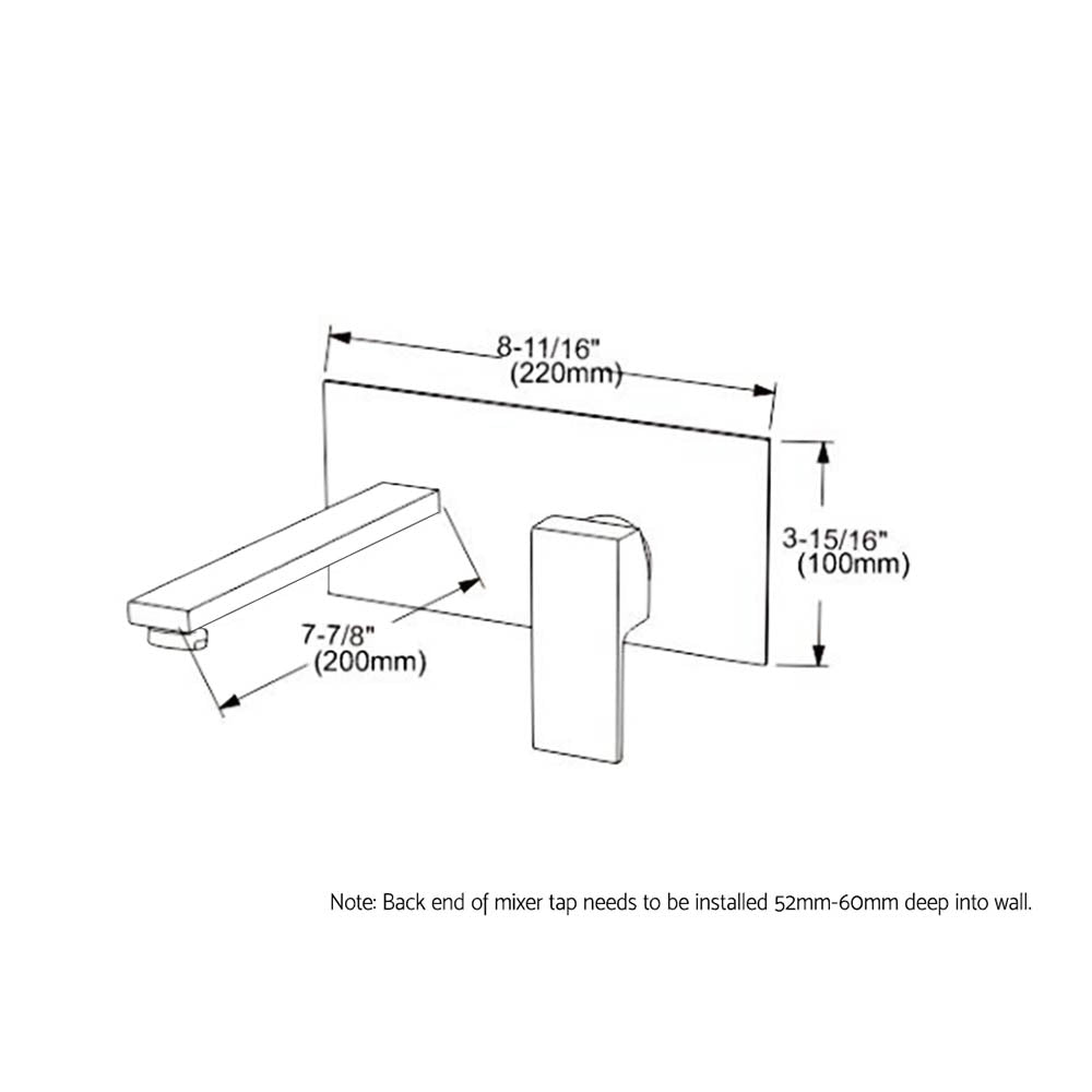 Cefito WELS Bathroom Tap Wall Square Silver Basin Mixer Taps Vanity Brass Faucet Tristar Online