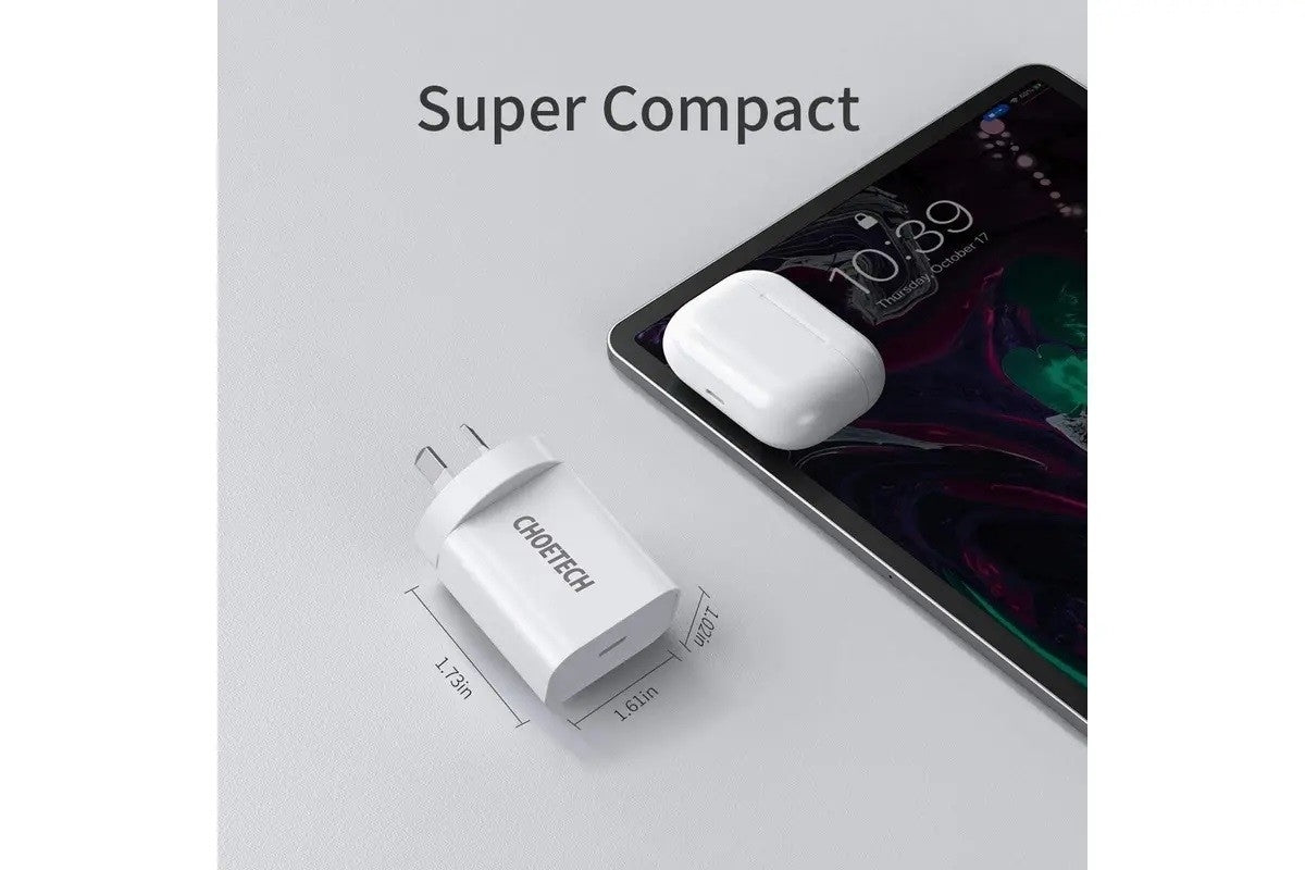 CHOETECH Q5004CL PD20W USB-C iPhone Fast Charger with MFi Certified USB-C Cable Tristar Online