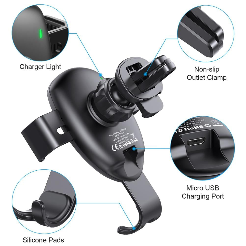 CHOETECH T536-S Fast Wireless Charging Car Mount Phone Holder Tristar Online