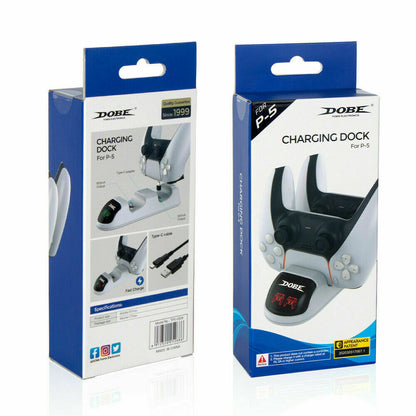 Dobe PS5 Controller Charger Dock Charging Station Stand with Dual LED - PlayStation 5 Dobe
