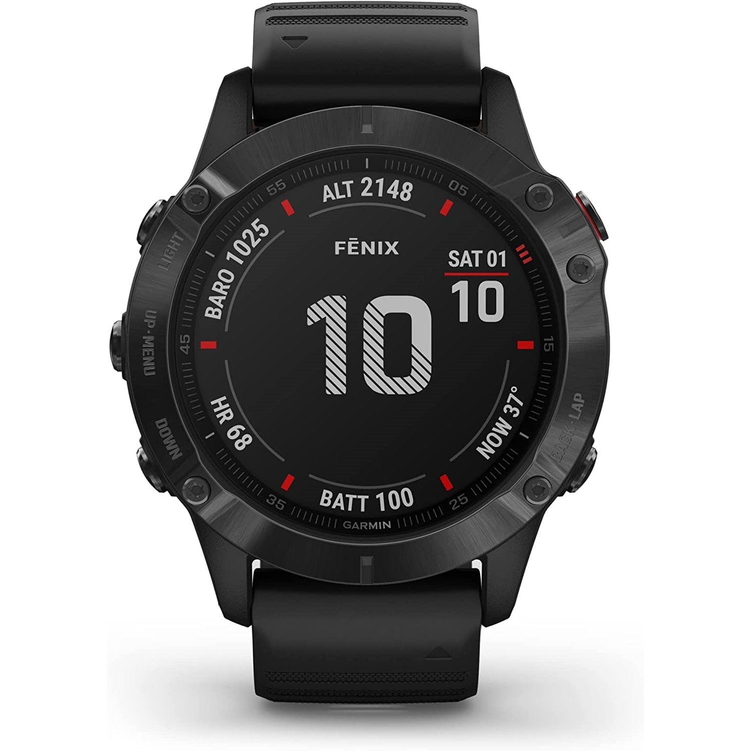 Garmin Fenix 6X Pro, Premium Multisport GPS Watch - Black with Black Band Garmin