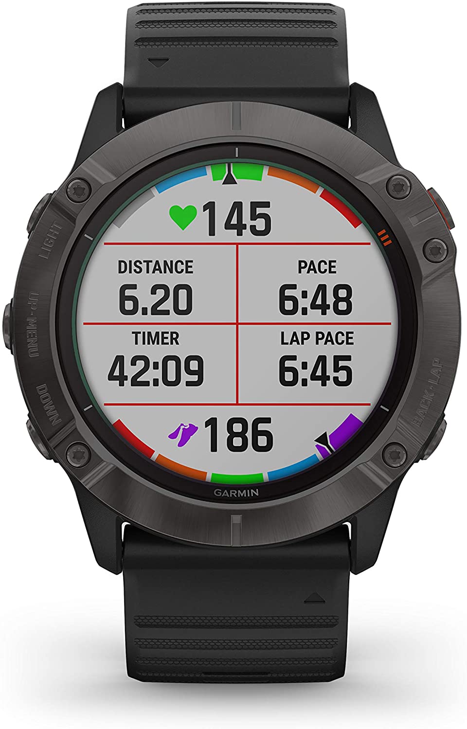Garmin Fenix 6X Sapphire, Premium Multisport GPS Smartwatch - Carbon Grey With Black Band Garmin