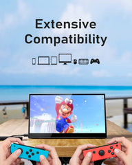 Portable Gaming Monitor 15.6" FHD 4K Multifunction - Touch Screen Trion
