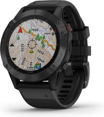 Garmin Fenix 6X Pro, Premium Multisport GPS Watch - Black with Black Band Garmin