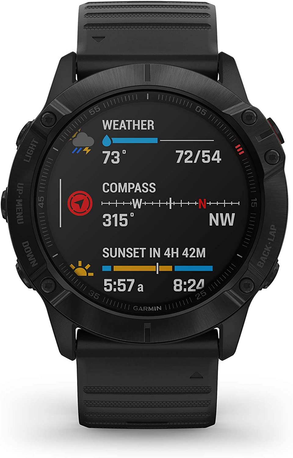 Garmin Fenix 6X Pro, Premium Multisport GPS Watch - Black with Black Band Garmin
