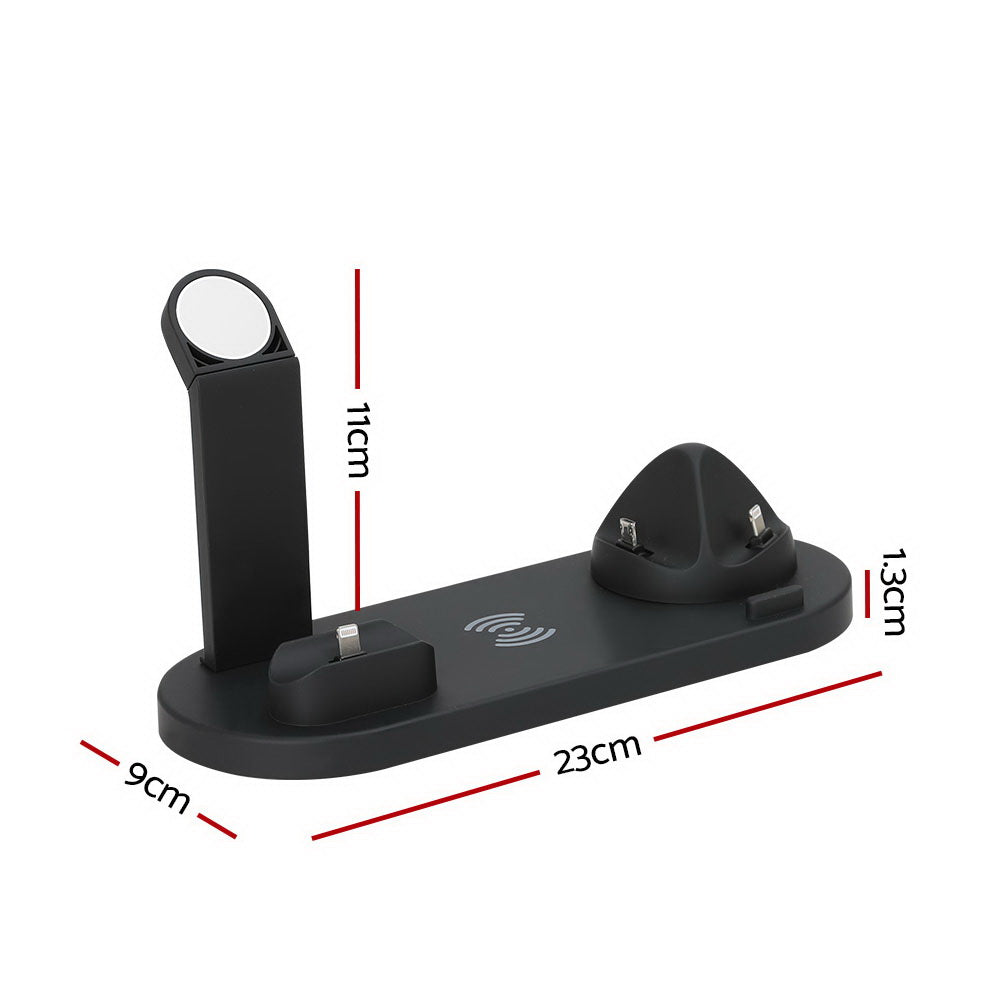 Devanti 4-in-1 Wireless Charger Dock Multi-function Charging Station for Phone Tristar Online