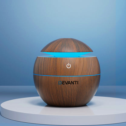 Devanti Aroma Diffuser Aromatherapy Essential Oils Air Humidifier LED 130ML Tristar Online
