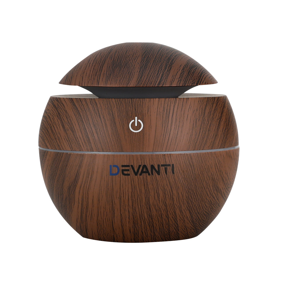 Devanti Aroma Diffuser Aromatherapy Essential Oils Air Humidifier LED 130ML Tristar Online