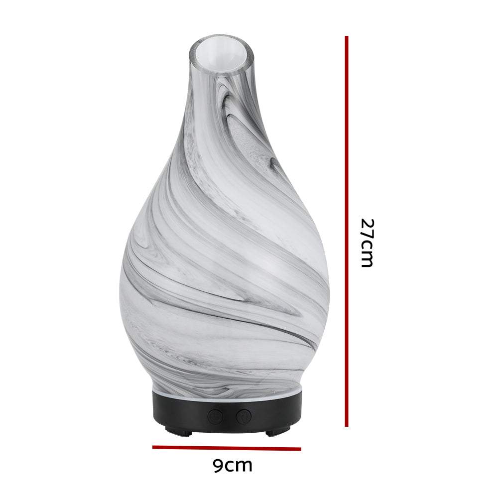 Devanti Aromatherapy Aroma Diffuser Essential Oil Humidifier LED Glass Marble Tristar Online