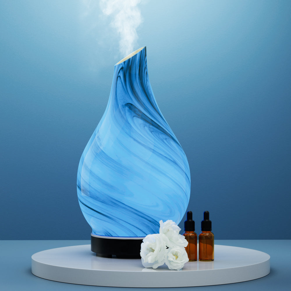 Devanti Aromatherapy Aroma Diffuser Essential Oil Humidifier LED Glass Marble Tristar Online