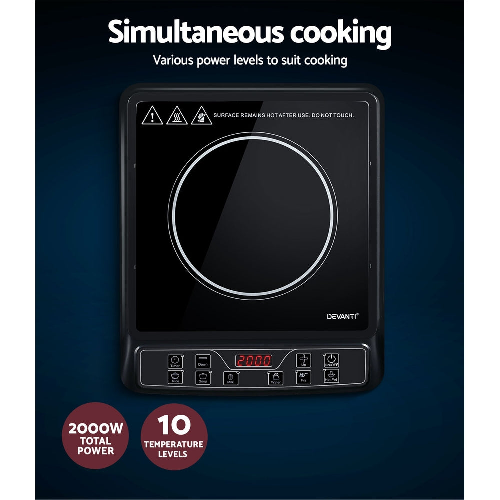 Devanti Induction Cooktop - Safe & Efficient Portable Cooktop Tristar Online
