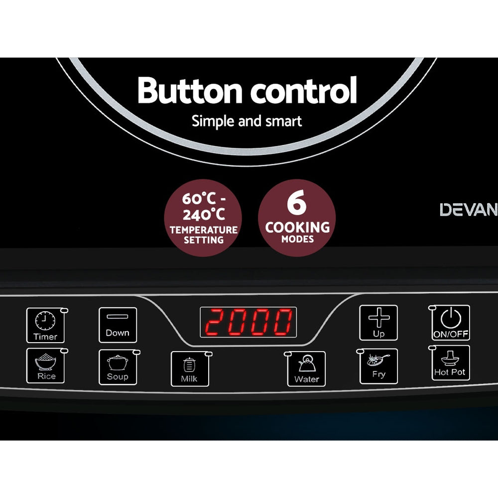 Devanti Induction Cooktop - Safe & Efficient Portable Cooktop Tristar Online
