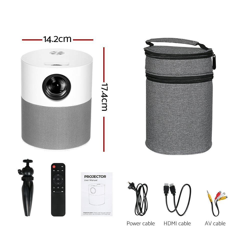 Devanti Portable Mini Video Projector 1080P Wifi Home Theater HDMI Carry Bag Tristar Online