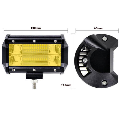 2x 5inch Flood LED Light Bar Offroad Boat Work Driving Fog Lamp Truck Yellow Tristar Online
