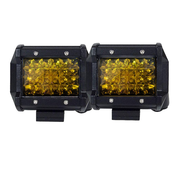 2x 4 inch Spot LED Work Light Bar Philips Quad Row 4WD Fog Amber Reverse Driving Tristar Online