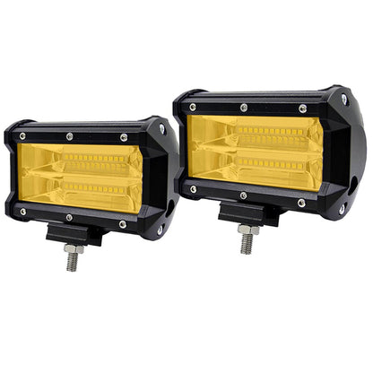 2x 5inch Flood LED Light Bar Offroad Boat Work Driving Fog Lamp Truck Yellow Tristar Online