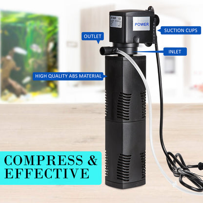 Dynamic Power Aquarium Submersible Filter 1200L/H 22W 1.6m Pond Pump Tristar Online