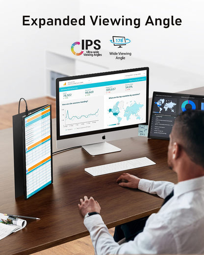 Arzopa E1, 14 inch Portable Monitor, Ultra Slim Portable Laptop Monitor FHD 1080P External Display with Dual Speakers Second Screen for Laptop PC Phone Xbox PS4/5 Switch ( Open Never Used ) Arzopa