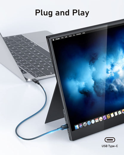 Arzopa E1, 14 inch Portable Monitor, Ultra Slim Portable Laptop Monitor FHD 1080P External Display with Dual Speakers Second Screen for Laptop PC Phone Xbox PS4/5 Switch ( Open Never Used ) Arzopa