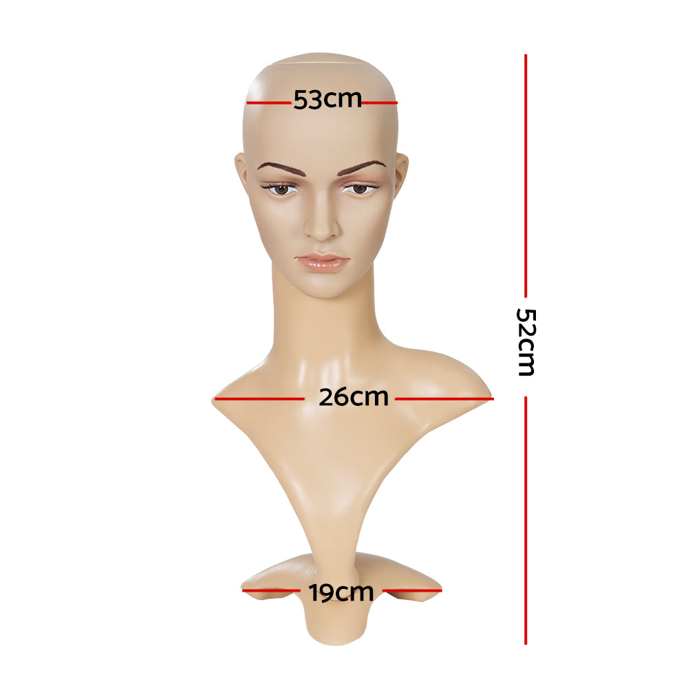Embellir Female Mannequin Head Dummy Model Display Shop Stand Professional Use Tristar Online