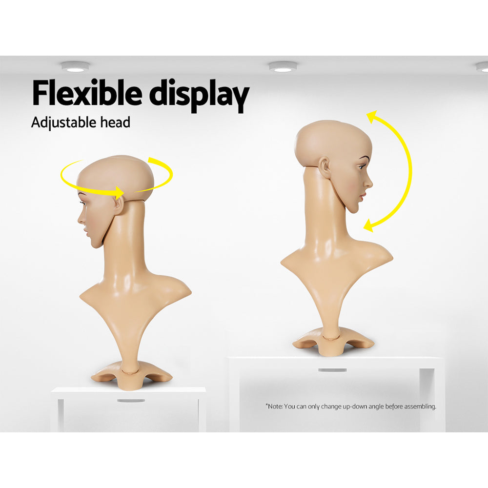 Embellir Female Mannequin Head Dummy Model Display Shop Stand Professional Use Tristar Online