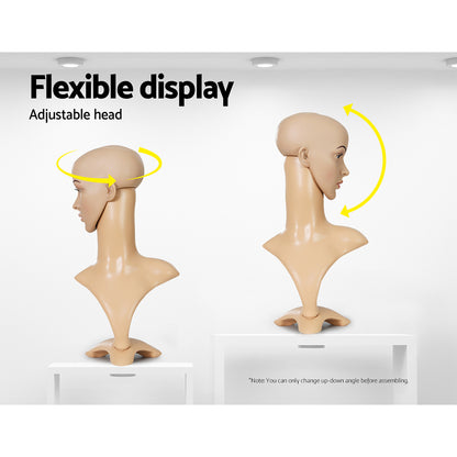 Embellir Female Mannequin Head Dummy Model Display Shop Stand Professional Use Tristar Online
