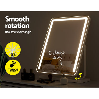 Embellir Makeup Mirror with Lights Hollywood Vanity LED Mirrors White 40X50CM Tristar Online