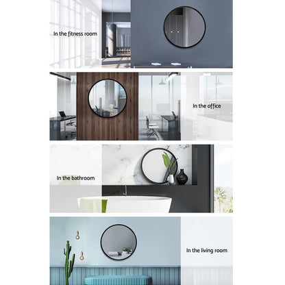 Embellir Round Wall Mirror 50cm Makeup Bathroom Mirror Frameless Tristar Online