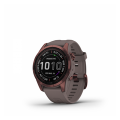 Garmin Fenix 7S Sapphire Solar Watch - Dark Bronze Titanium with Shale Gray Band Garmin