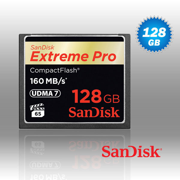 SanDisk Extreme Pro CFXP 128GB CompactFlash 160MB/s (SDCFXPS-128G) Tristar Online