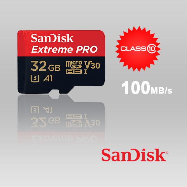 SANDISK SDSQXCG-032G-GN6MA 32GB MICRO SDHC EXTREME PRO 4K , A1 V30, UHS-I/ U3, 100MB/s Tristar Online