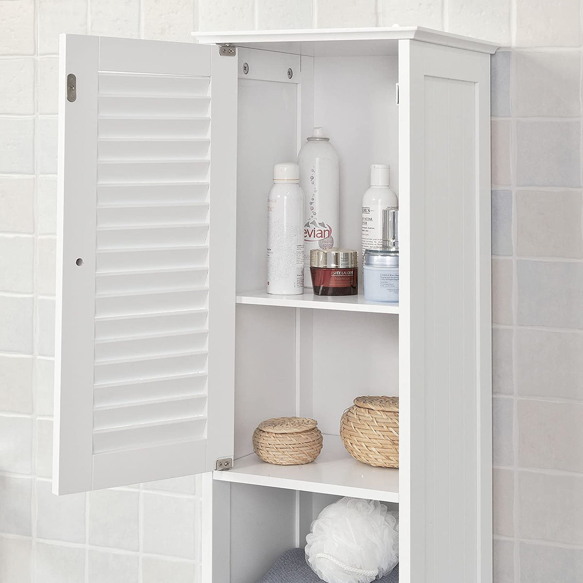 Freestanding Tall Bathroom Cabinet 170x32x30 cm Tristar Online