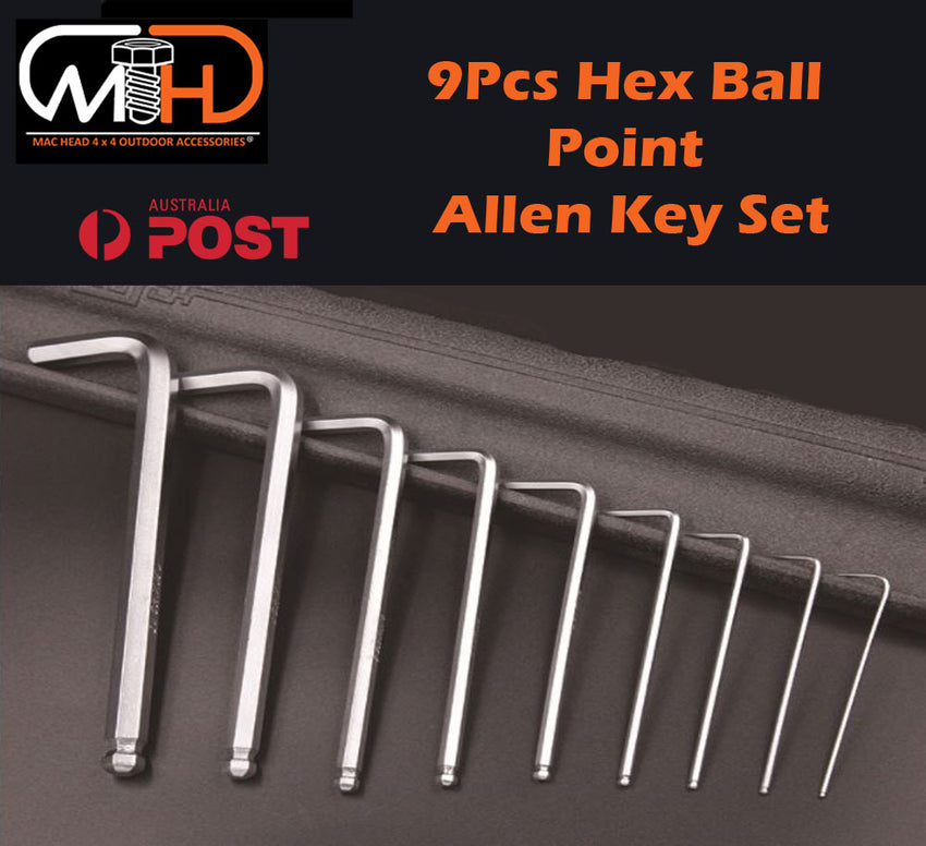 9pcs LONG Arm Allen Keys Set Metric Ball End Driver Hex Allan Allen Kit Tristar Online