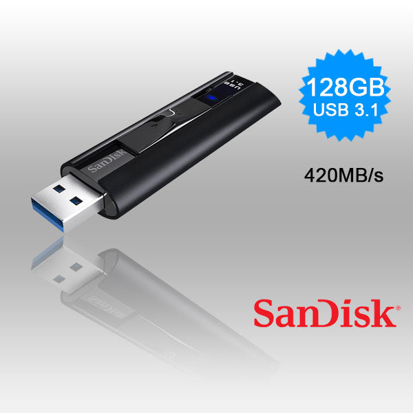 SanDisk 128GB Extreme PRO USB 3.2 Solid State Flash Drive (SDCZ880-128G) Tristar Online