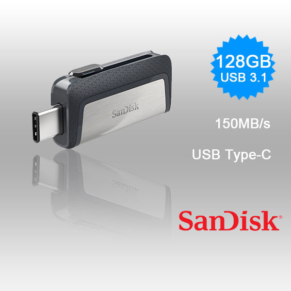 SANDISK ULTRA 128GB SDDDC2-128G Dual USB Drive Type-C 3.1 Tristar Online