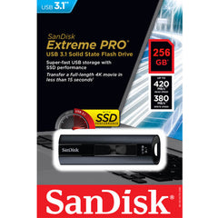 SanDisk 256GB Extreme PRO USB 3.2 Solid State Flash Drive (SDCZ880-256G) Tristar Online