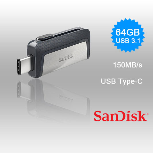 SANDISK ULTRA 64GB SDDDC2-064G Dual USB Drive Type-C 3.1 Tristar Online