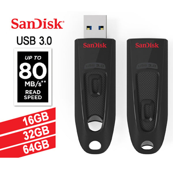 SanDisk Ultra CZ48 16G USB 3.0 Flash Drive (SDCZ48-016G) Tristar Online