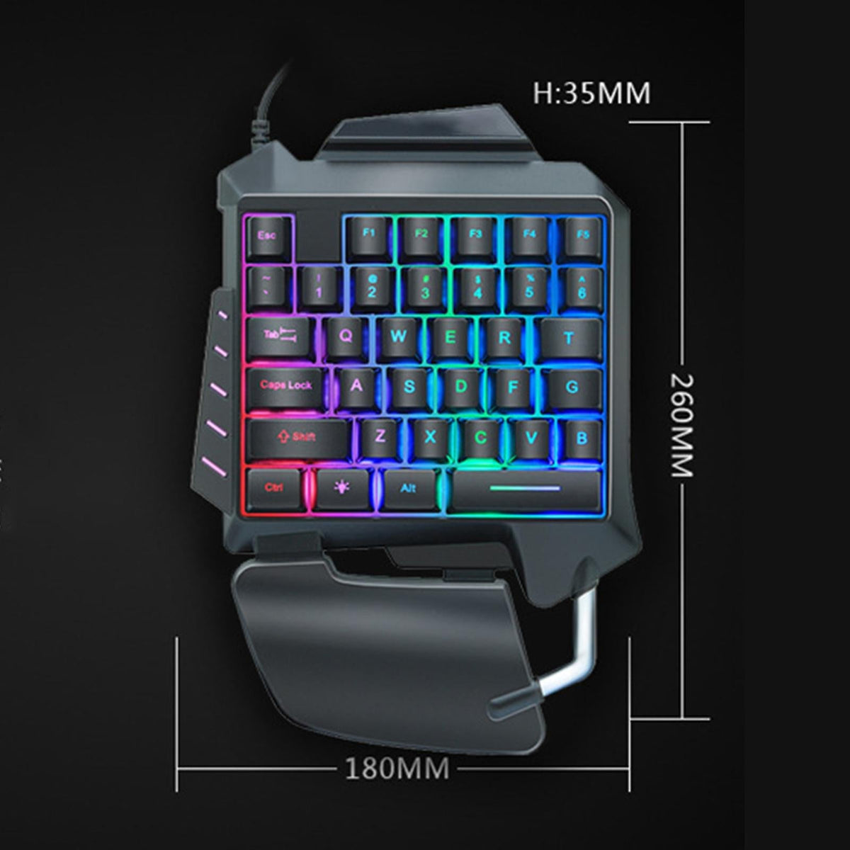 G92 One-handed Gaming Membrane keyboard Ergonomic Keypad Trion