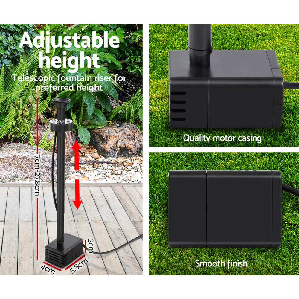 Gardeon Solar Pond Pump with Battery Kit Solar Powered Garden Water Fountain Tristar Online