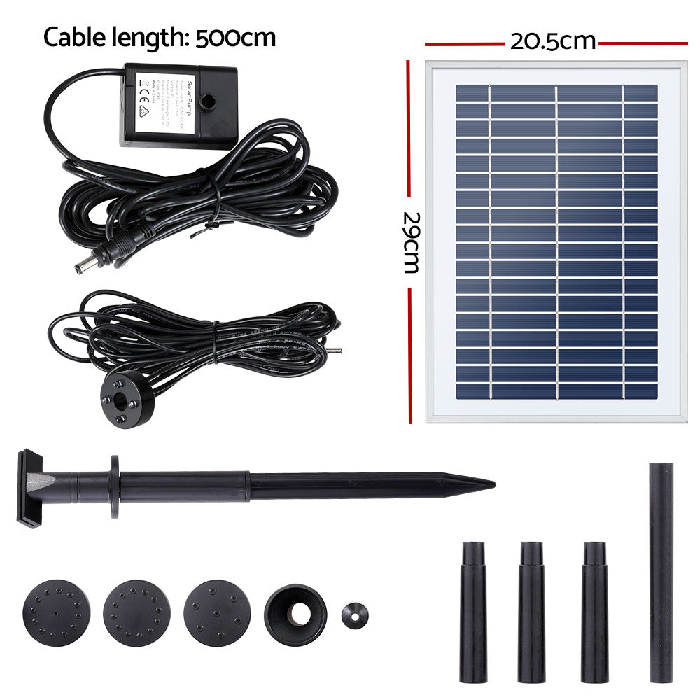 Gardeon Solar Pond Pump with Battery LED Lights 4.4FT Tristar Online