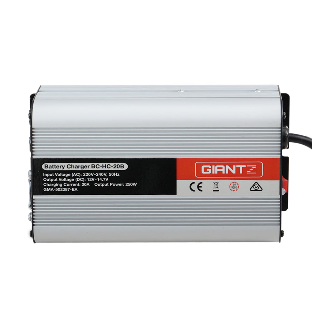 Giantz 12V Car Battery Charger Inverter 20 Amp ATV 4WD Boat Caravan Motorcycle Tristar Online
