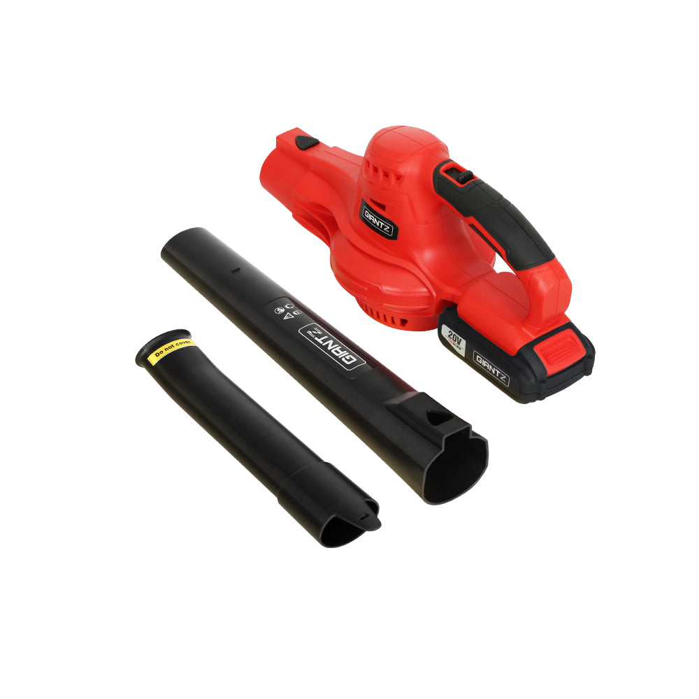 Giantz 20V Cordless Leaf Blower Garden Lithium Electric Battery Nozzles 2-Speed Tristar Online