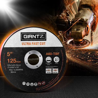 Giantz 50-Piece Cutting Discs 5" 125mm Angle Grinder Thin Cut Off Wheel Metal Tristar Online